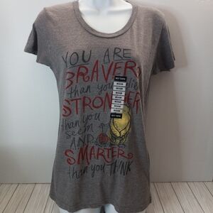 Hot Topic Disney Winnie The Pooh & Piglet Goodbye Sketch Tee